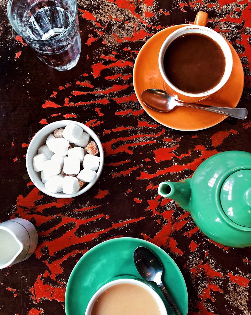 breakfast, eating utensil, no people, mug, sugar, 2K, barber and parlour, tea cup, iphone 8 plus, table, teapot, crockery, still life, british, shot on iphone