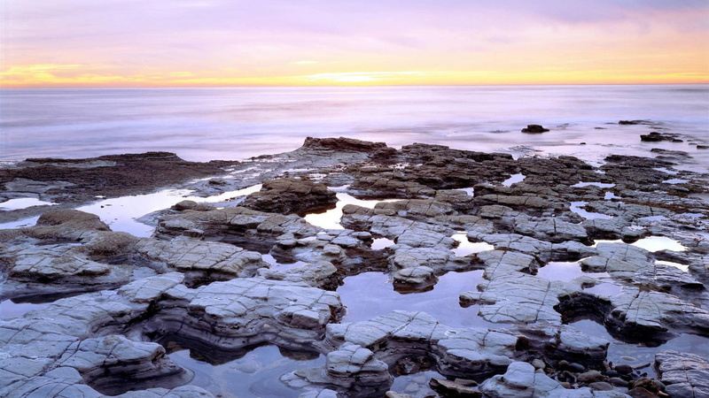 pools, sunset, san, 1080P, diego, nature and landscapes, rocks, tide pools, tide