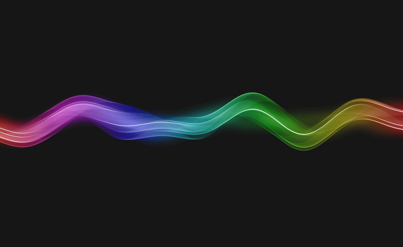 changing form, simplicity, abstract, Wave, flowing, Black, backgrounds, green, indoors, close-up, motion, Rainbow, water, yellow, no people, wave pattern