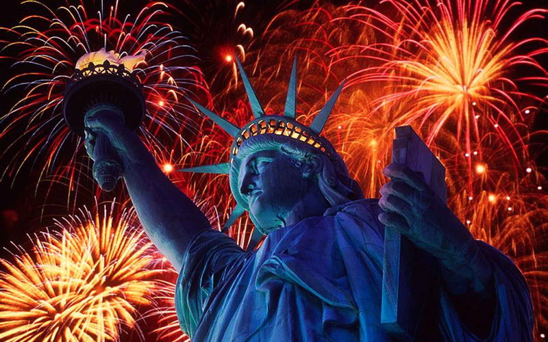 phones, america, night, statue, 1080P, mobile, states, fireworks, liberty, desktop, hd, united