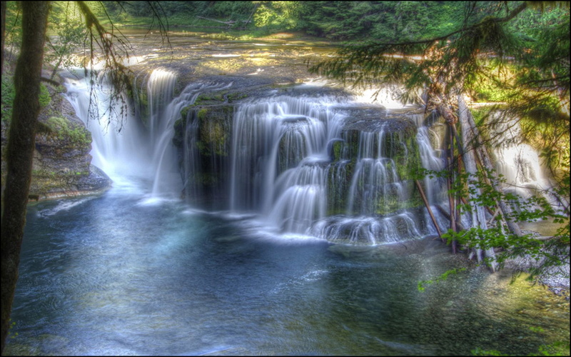 hd, river, lewis, columbia, washington, cascading, 1080P, lower, phones, united, flow, waterfall, tablet, pc, mobile, desktop, falls, states