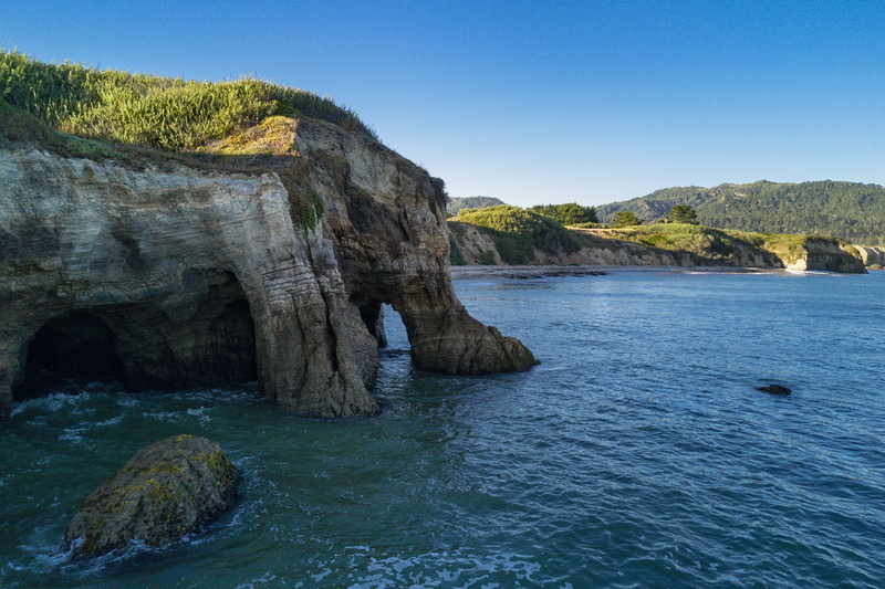 drone, beauty in nature, coast, scenics - nature, nature, california, land, rocks, rock - object, solid, tranquility, eroded, rock formation, water, 4K