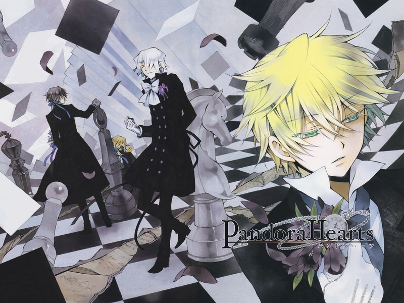 xerxes, gilbert, nightray, white, chess, boys, vessalius, 1080P, pandora, brunettes, hair, hearts, pieces, break, blondes, anime