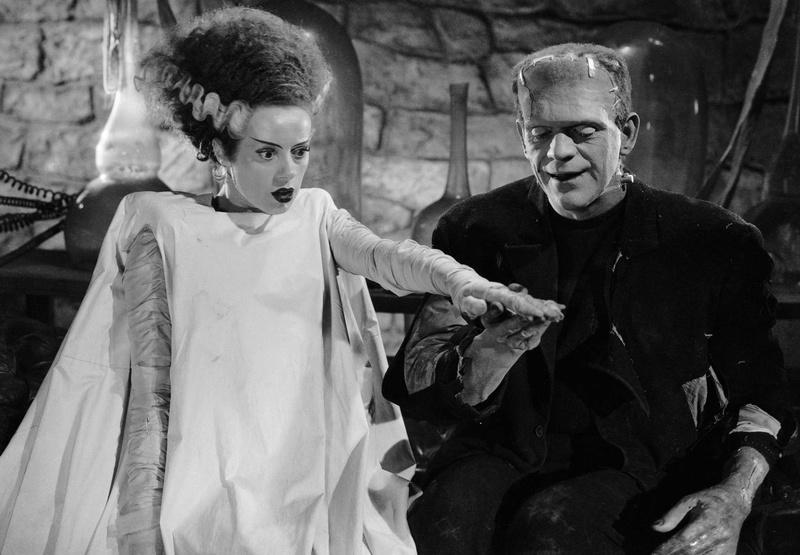 two people, Halloween, The Bride of Frankenstein, adult, Horror, emotion, family, 1080P, young adult, Bride of Frankenstein, real people, Movie, men, people