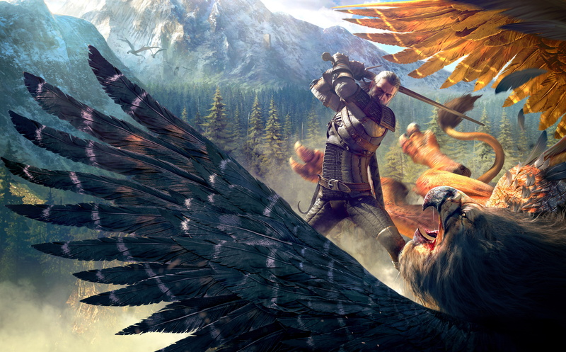 adult, men, water, Sword, women, Witcher, witch, hunter, animal wildlife, animals in the wild, hd, Game, Geralt, The Witcher, mouth open, 8K, outdoors