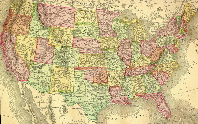 Map, Misc, 1080P, Map Of The Usa, United States Of America Map, USA, Usa Map