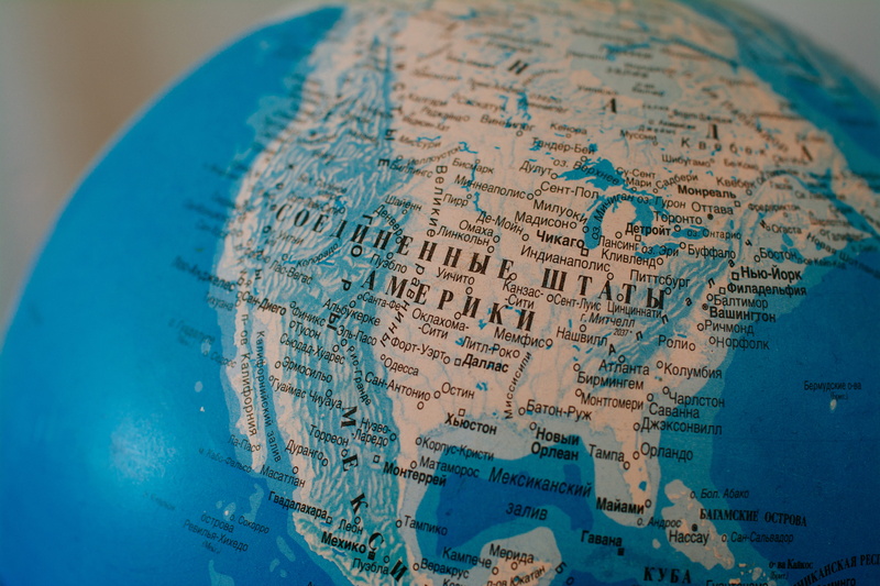 usa, russian, no people, world map, communication, united states of america, close-up, travel, exploration, indoors, direction, globe, blue, planet earth