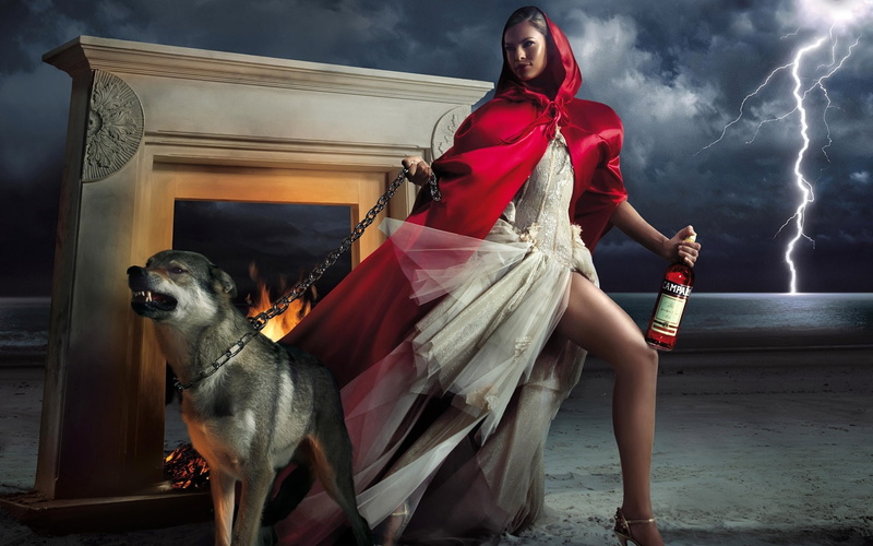 Fireplace, front, Women, 1080P, Dog, pull