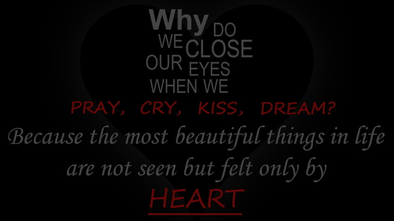 Typography, mood, quotes, bokeh, texts, 1080P, Hearts, heart