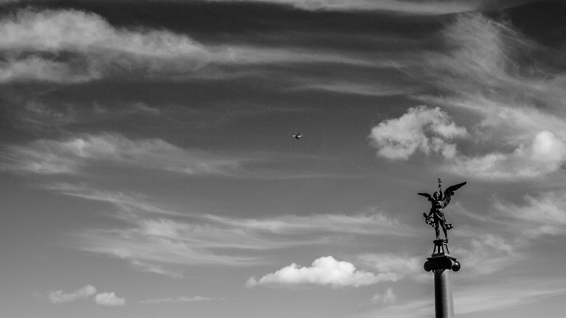 day, sky, heaven, communication, sign, airport, animal representation, 4K, symbol, low angle view, nature, weather vane, no people, clouds, czechia, flight