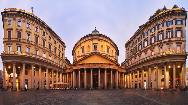 built structure, nature, travel destinations, city life, milan, 8K, Italy, Architecture, illuminated, building exterior, sky, city, SanCarloalCorso, city street