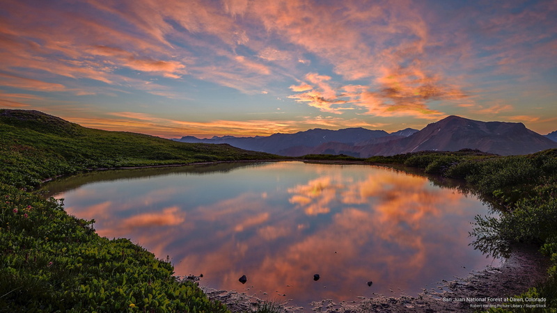 juan, san, dawn, Sunrises/Sunsets, 2K, forest, colorado, national