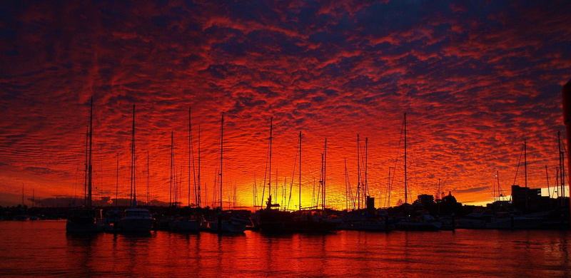 sunlight, sky, sunset, 1080P, dock, ship