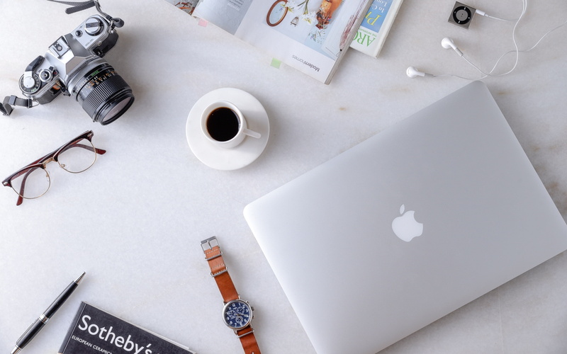 macbook, ipod, coffee, download 3840x2400 macbook, camera backgrounds, watches, 4K