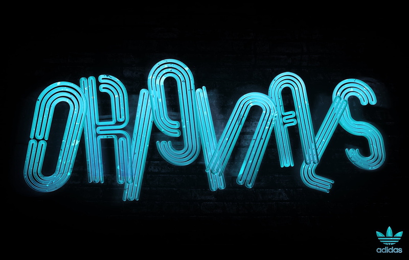 illuminated, neon Light, creativity, Original, neon Color, lighting equipment, Adidas, sign, western script, single Word, Logo, neon colored, indoors, originals