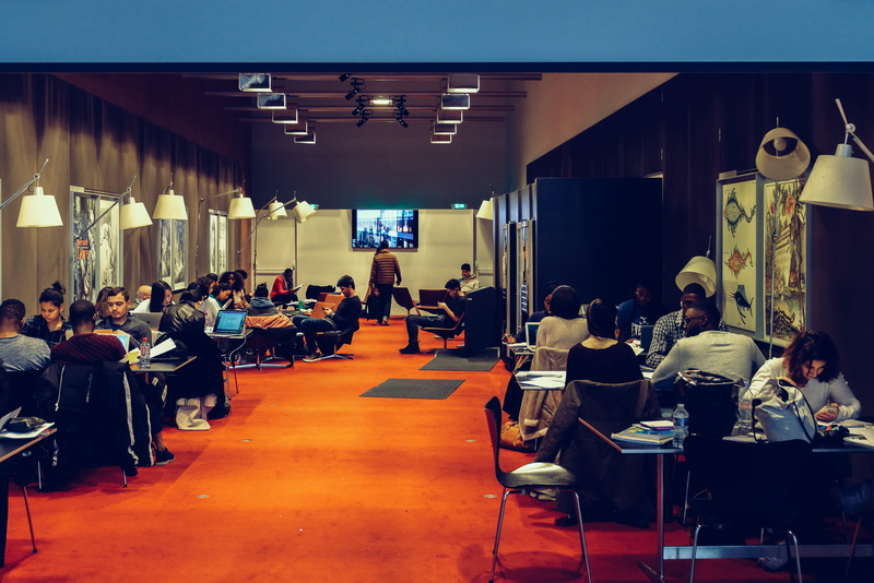 group of people, adult, france, architecture, concentration, men, chair, the françois-mitterrand library, 4K, seat, illuminated, work, lifestyles, dream