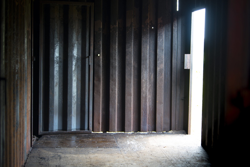 day, built structure, sunlight, safety, architecture, exit, burnt, trickortreat, haunted, steel, no people, architectural column, outdoors, black, night