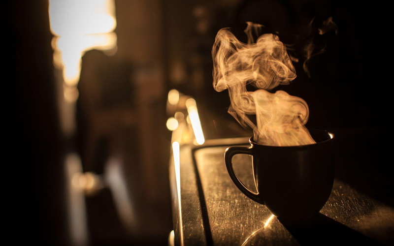 1080P, steamy, 1920x1200, photography, coffee, cup, black, ceramic