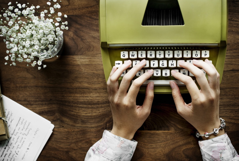 message, keyboard, leisure activity, women, publish, human body part, feminine, equipment, human hand, old fashion, table, hand, one person, creative, machine