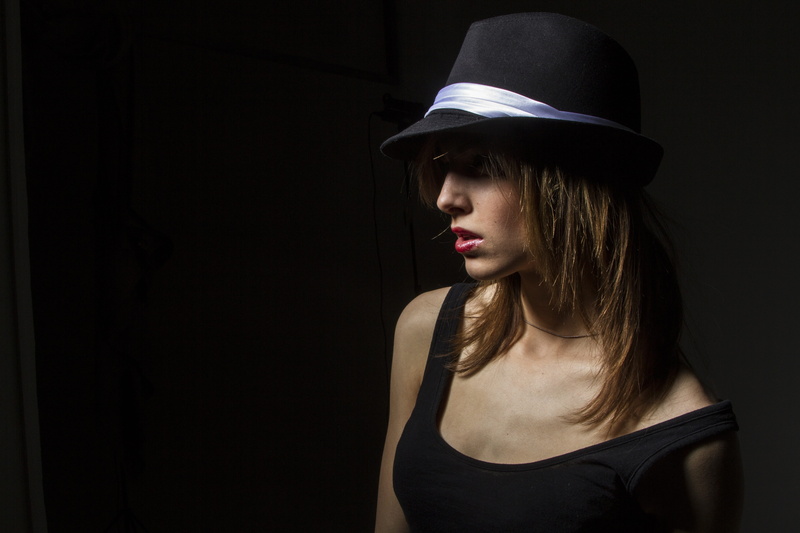 adult, caucasian Ethnicity, fashion Model, human, the innocence, aesthetics, studio shot, fedora, top, eye, hat, only women, the young woman, one Person