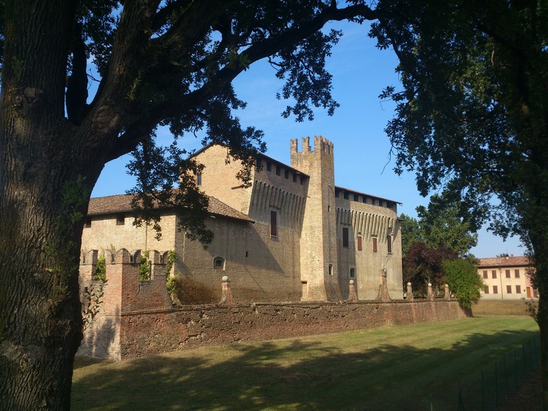 old, outdoors, the past, built structure, plant, no people, day, shadow, trunk, branch, castle, building, piacenza, middle ages, italy, sunlight, 1080P