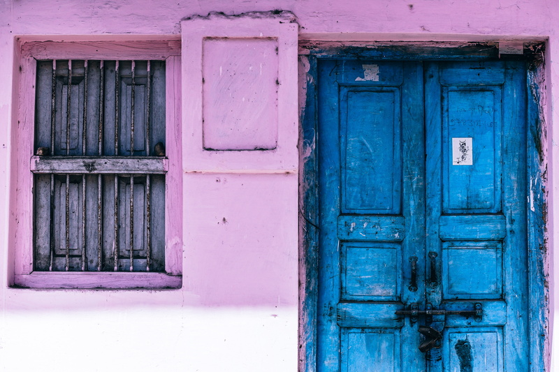 infrastructure, architecture, no people, estate, entrance, day, wooden, building exterior, 5K, wood - material, picture frame, turquoise colored, window