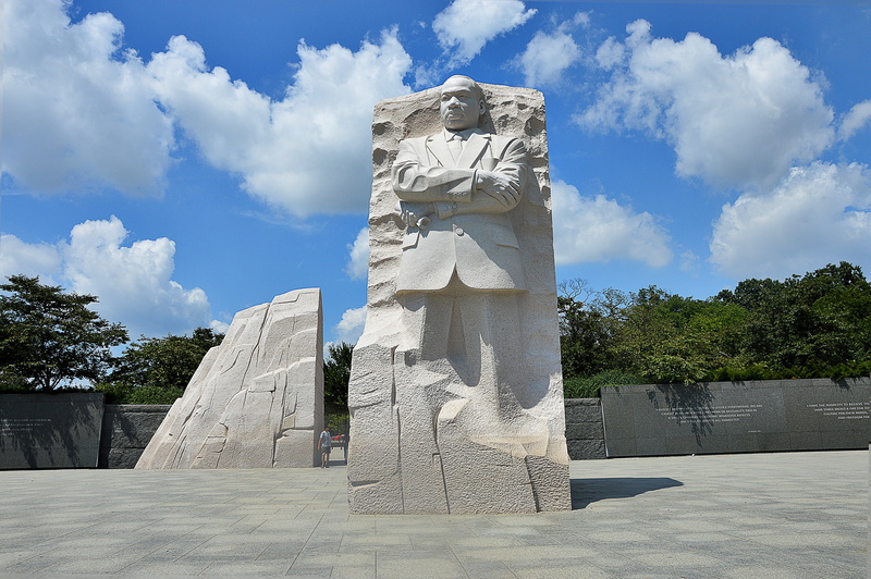 blue, martin luther king, monument, 4K, famous Place, architecture, art and craft, usa, water, plant, travel destinations, nature, cloud - sky, craft