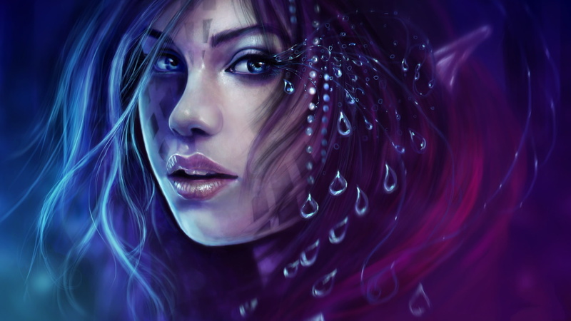 artistic, 1080P, girl, hollow, tears