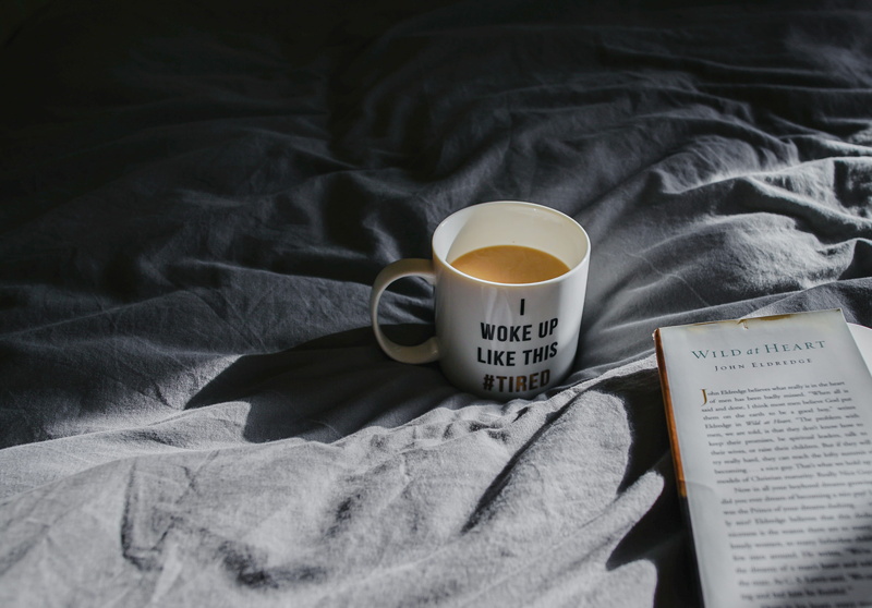 publication, refreshment, drink, linen, no people, western script, mug, food and drink, sheet, indoors, still life, hearts, bedroom, text, cup, coffee