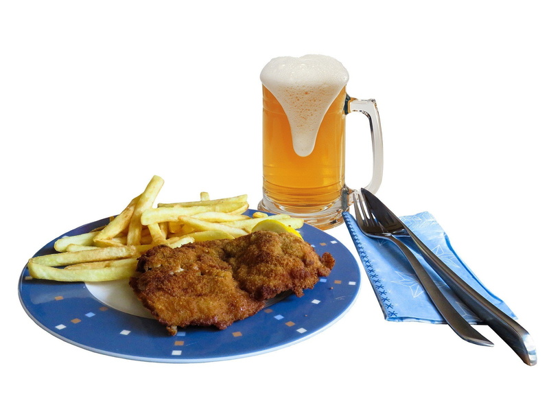 french fries, chicken meat, plate, ready-to-eat, 1080P, kitchen utensil, temptation, breakfast, no people, fried, prepared potato, meal, studio shot, potato