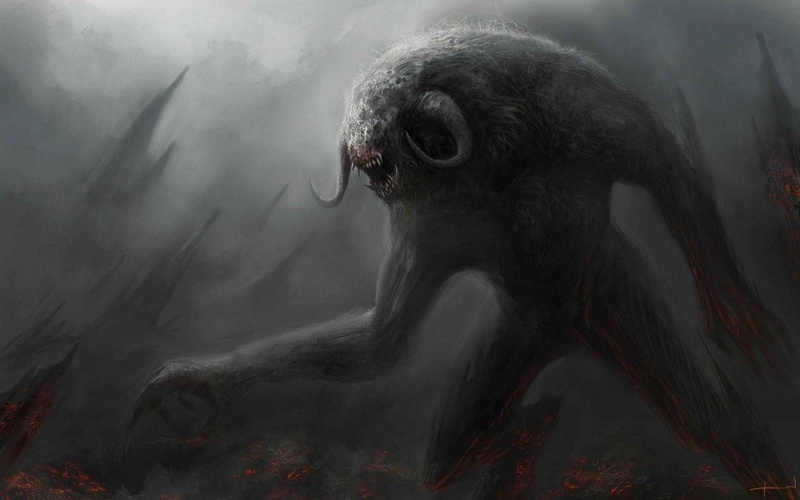 animals in the wild, 1080P, spooky, animal body part, nature, horror, no people, fantasy art, digital composite, one animal, emotion, outdoors, textured effect