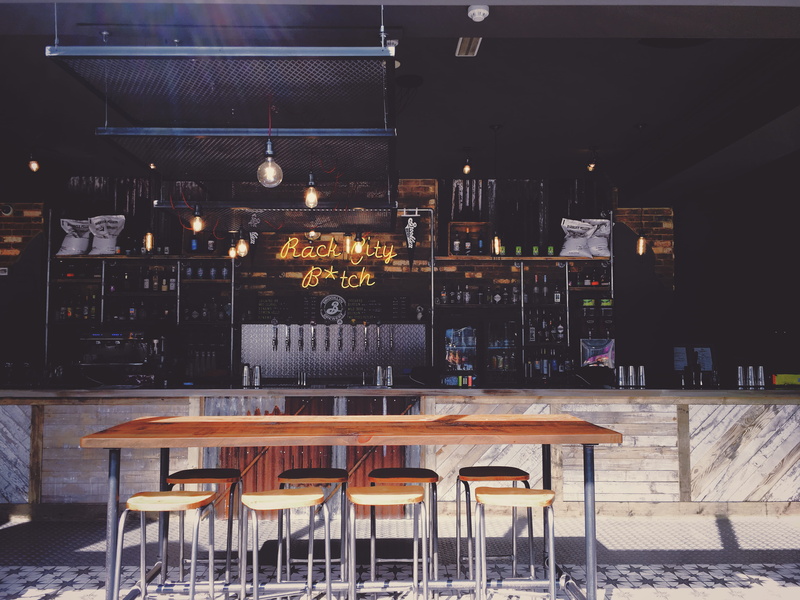 stools, lager, cafe, table, architecture, neon sign, no People, 4K, neon, sign, sunlight, modern, urban Scene, bar - Drink Establishment, stool, counter