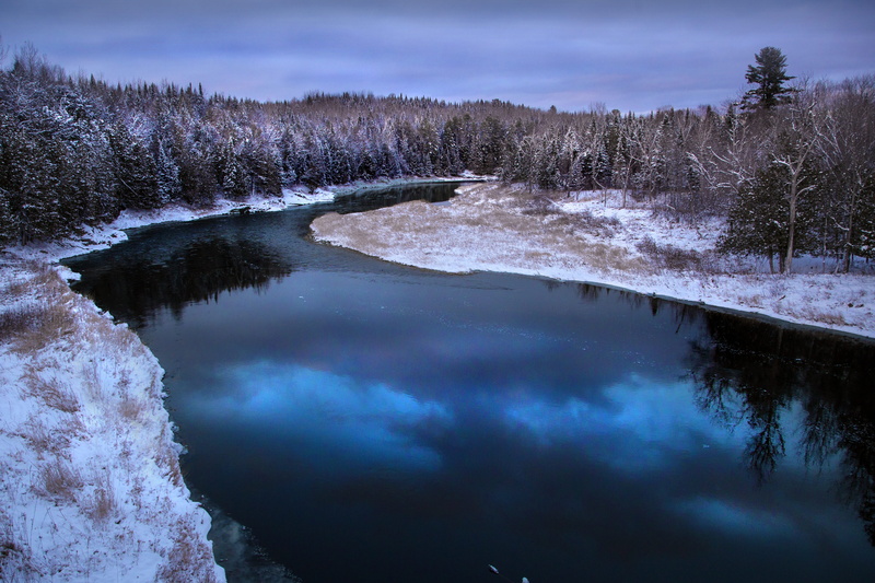 cold, landscape, wood, no people, snow, scenic, river, cold temperature, trees, ice, forest, meduxnekeag, outdoor, twilight, tree, canada, view, tranquil