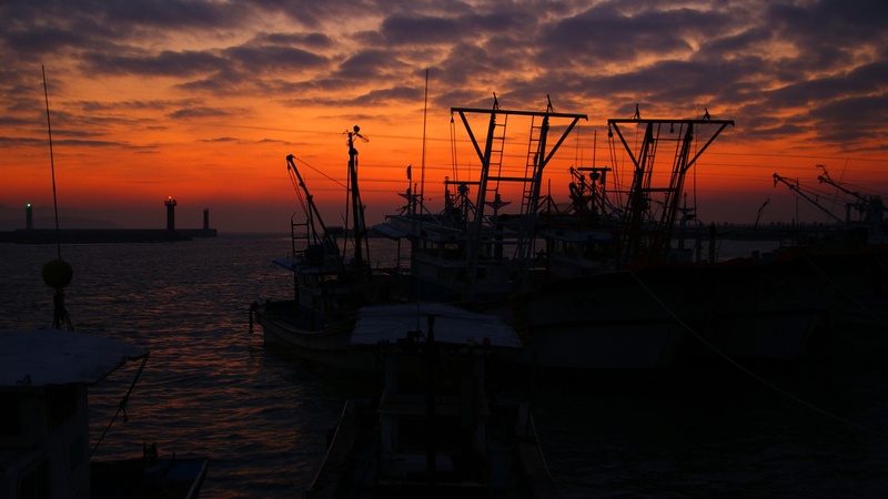 k, sky, sunset, sailboat, fishing industry, industry, sea, moored, transportation, 1080P, nature, orange color, klitschko, whether or not, scenics - nature