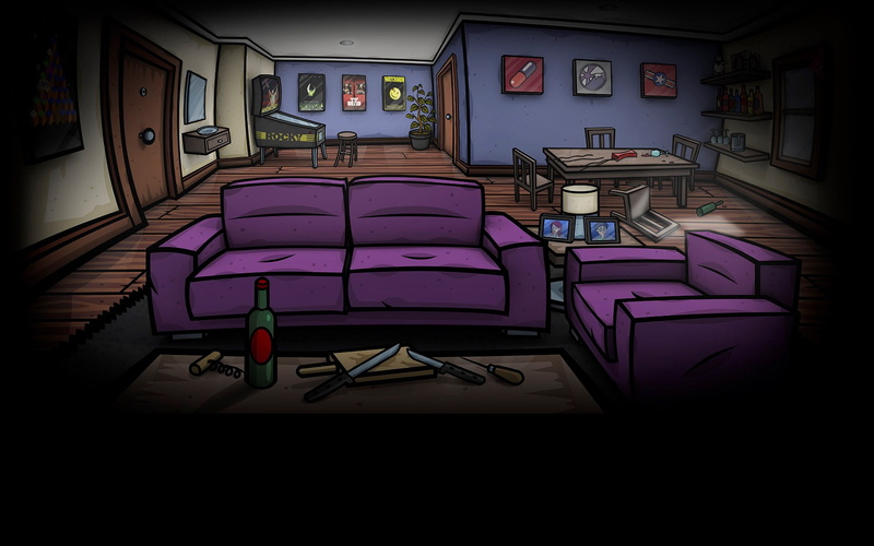 architecture, illuminated, retro styled, home interior, pink color, furniture, empty, domestic room, randals monday, indoors, no people, built structure