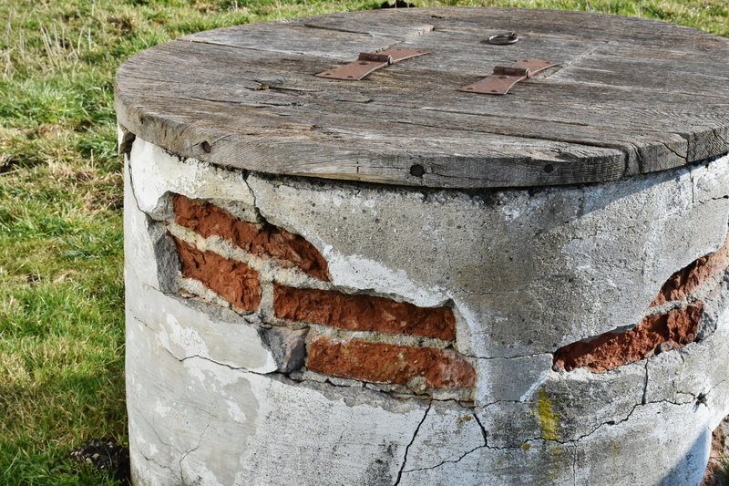 shaft, old, clam kidney, stainless, field, outdoors, ruin, architecture, stone, brick, adventure, damaged, decay, wall, weathered, water, built structure