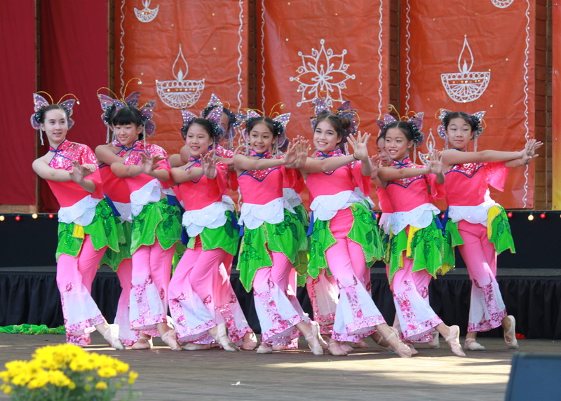 group of people, performance, clothing, arts culture and entertainment, standing, traditional clothing, girls, childhood, togetherness, diwali, smiling