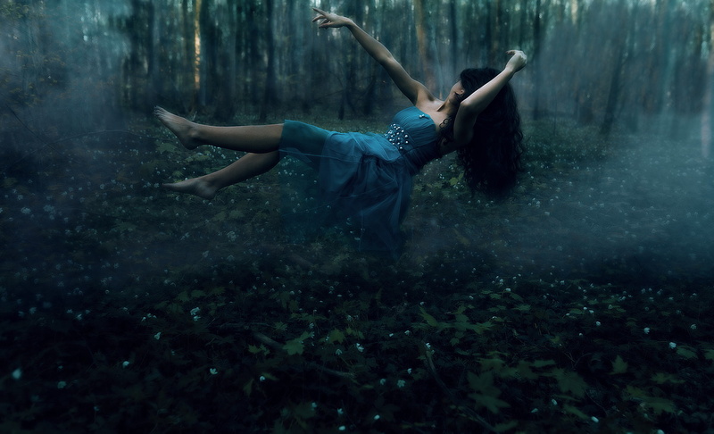 tree, one person, outdoors, arms raised, full length, 1080P, women, adult, day, 500px, underwater, water, woodland, sea, forest, casual clothing, hairstyle
