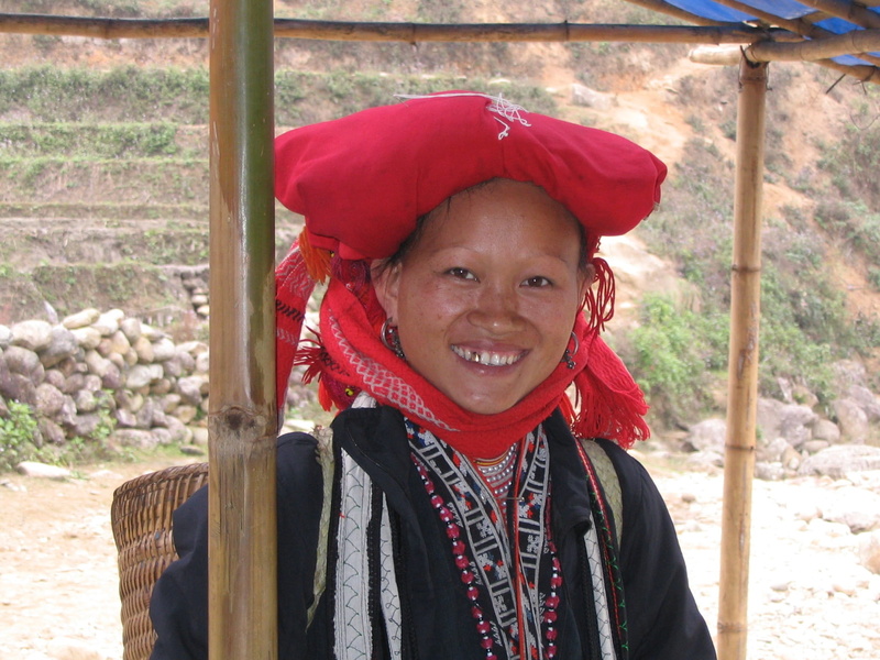 smiling, 1080P, scarf, headshot, traditional clothes, outdoors, looking at camera, one person, waist up, women, emotion, happiness, tradition, standing