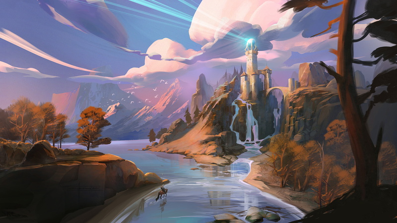 ArtStation, digital art, digital painting, landscape, artwork, Christian Bravery, 2K, fan art