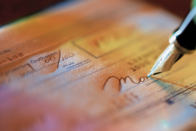 writing instrument, check, paying, close-up, concepts, signature, fountain pen, number, document, business, gray, indoors, data, macro, still life, investment