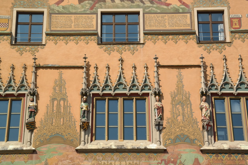cultures, frescoes, Painting, side by side, Window, 5K, house, backgrounds, low angle view, old, day, residential building, Town Hall, in a row, nature