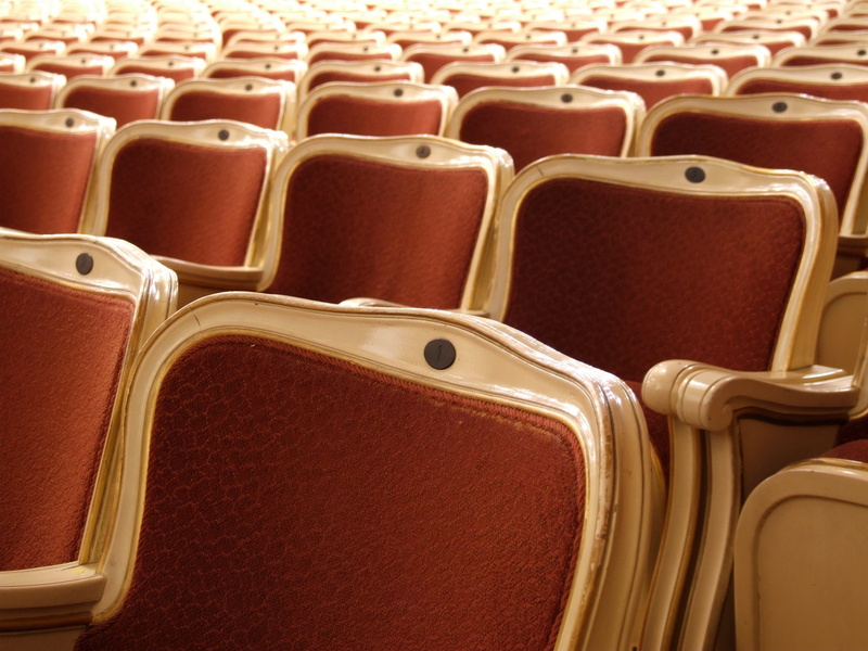 repetition, order, file, full frame, audience, hall, sit, 1080P, armchair, entertainment, décor, theater seats, movie theater, backgrounds, wooden, pattern