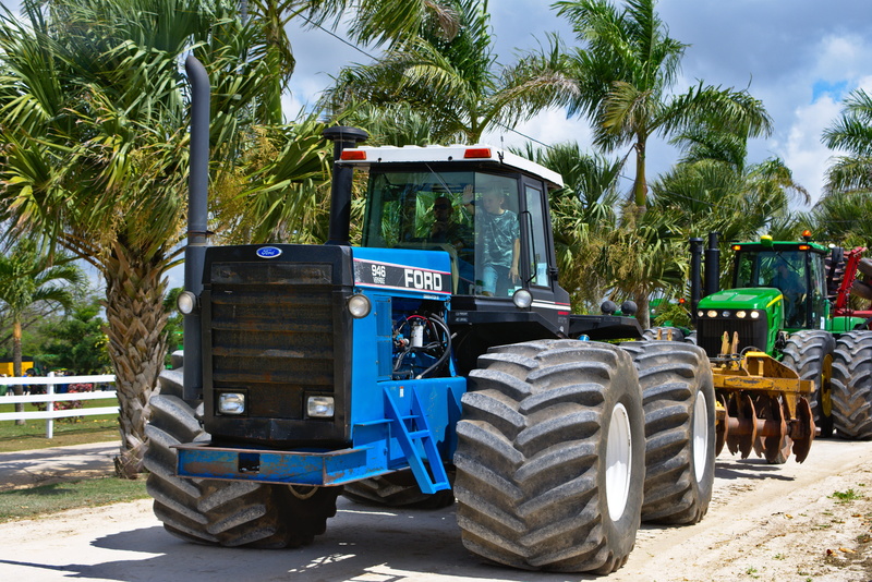 agriculture, metal, plant, transportation system, tree, 5K, day, tread, work, truck, farm equipment, land vehicle, outdoors, tropical climate, big tires