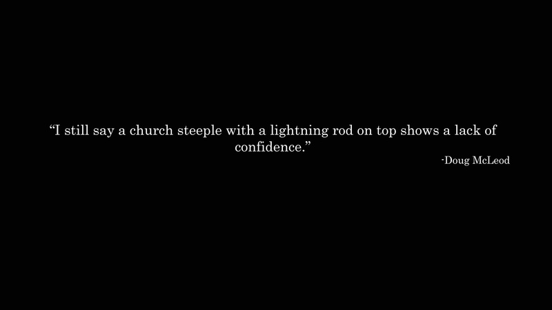 church, 1080P, steeple, atheist, black, mcleod, text, humor, doug