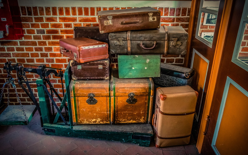 5K, brick wall, luggage, built structure, technology, connection, travel, box, stack, still life, architecture, seat, chair, holdall, wall, luggage scale