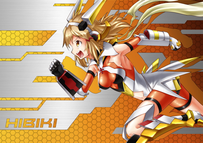 1080P, anime, mecha girls, Senki Zesshou Symphogear, anime girls, Tachibana Hibiki