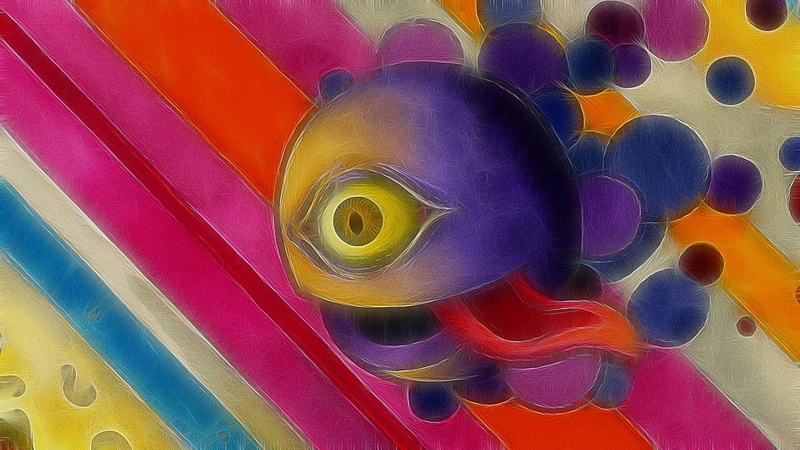 tounge, creature, goofy, one, eye, artistic, 1920x1080, painting, 1080P