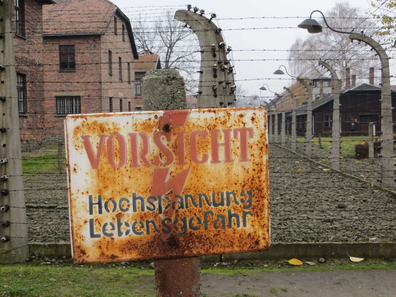 architecture, sign, graffiti, building, abandoned, western script, text, birkenau, camp, day, 4K, poland, no people, sky, memorial, non-western script