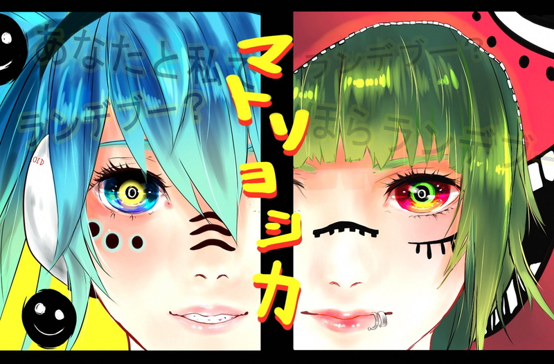Matryoshka (Vocaloid), art and craft, female likeness, indoors, full frame, human representation, multi colored, close-up, day, Anime, Hatsune Miku, festival